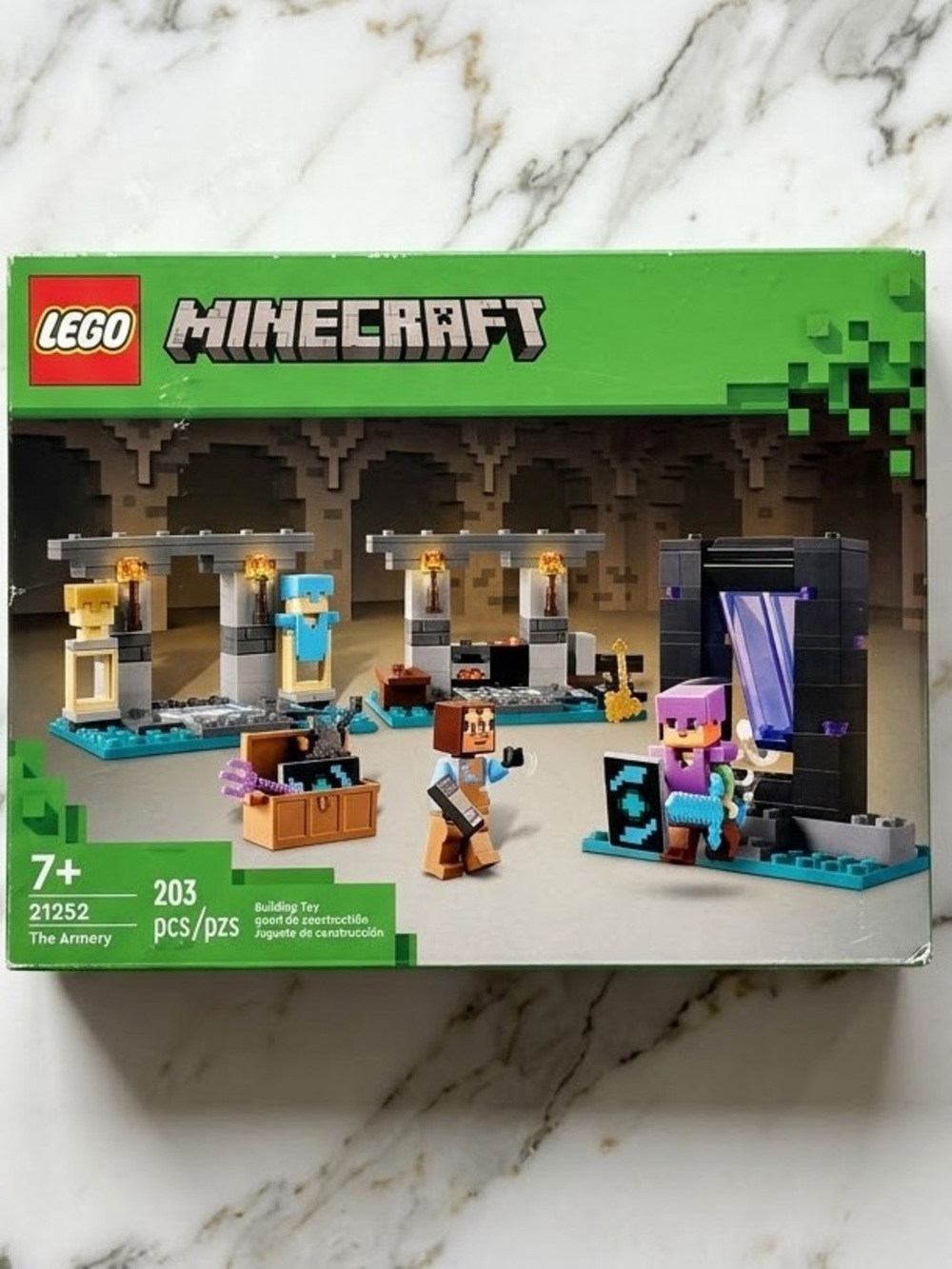 LEGO Minecraft Armory Playset - Green, Teal, Purple, Black